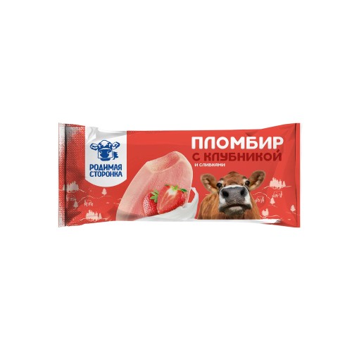 Пломбир на сливках клубника 15% 1